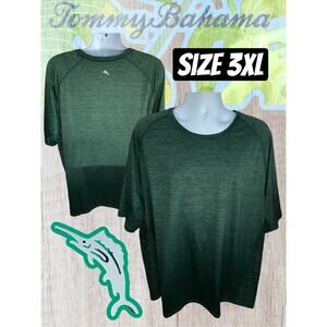 Tommy Bahama Green Heathered T-Shirt — Spandex/Polyester Blend — Size 3XL